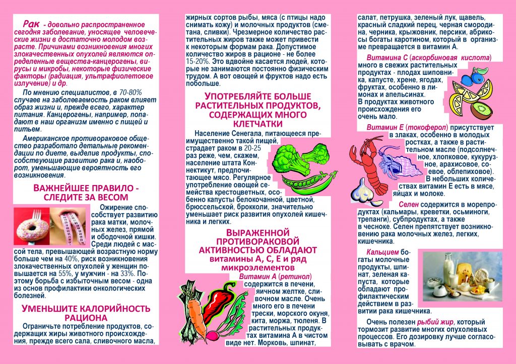 Диета против рака Буклет 2