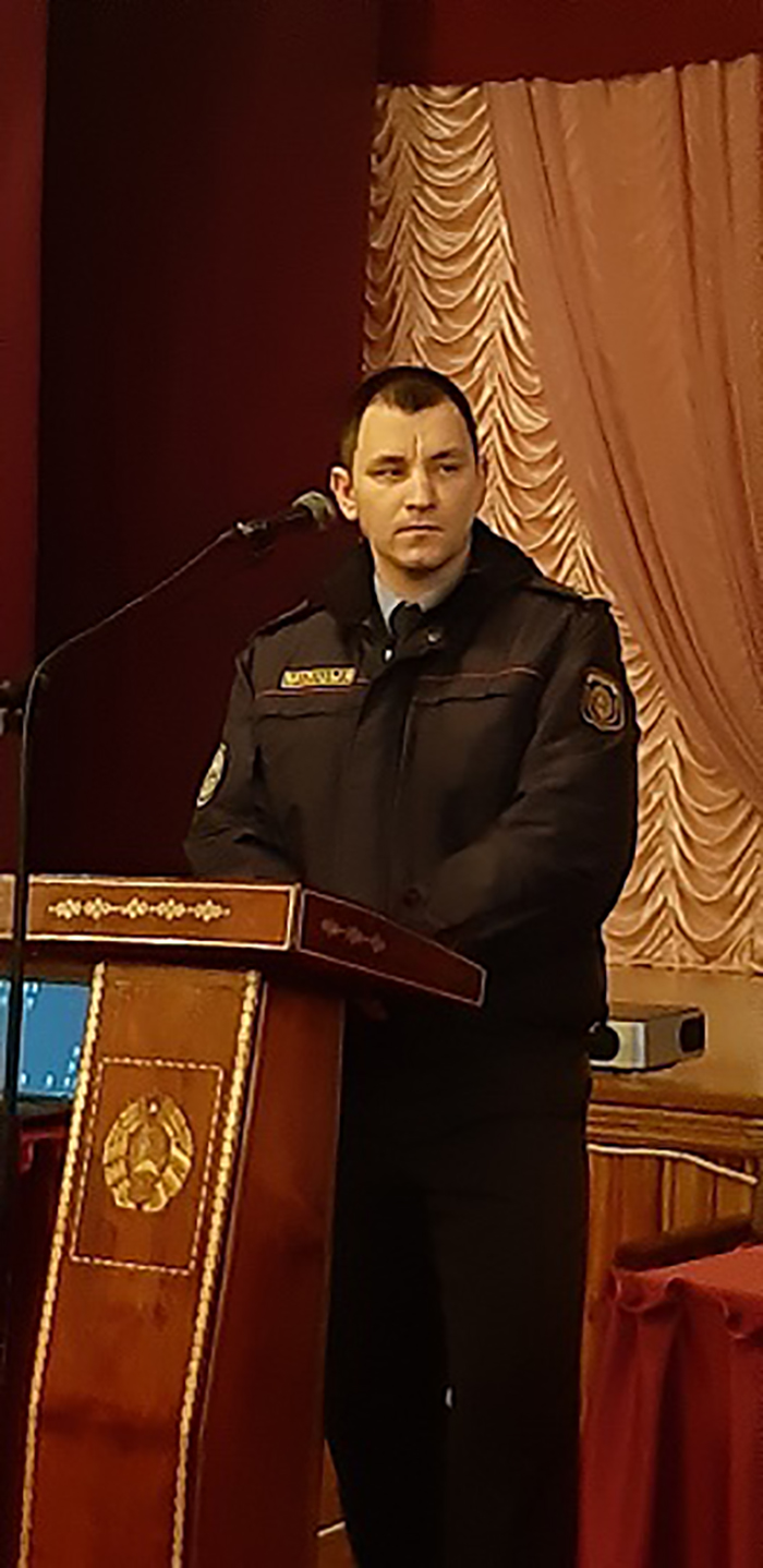 Сустрэча з інспектарам ДПС ДАІ Столінскага РАУС